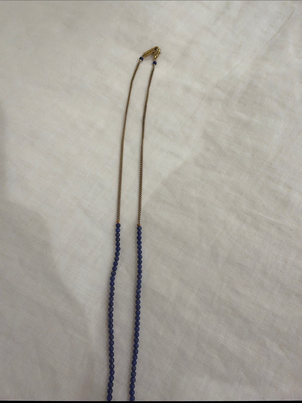 Chan Luu Navy Beaded Necklace with Gold Charms - Picture 3 of 7